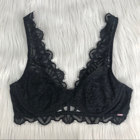 PINK Victoria's Secret Other - Pink Black lace bralette